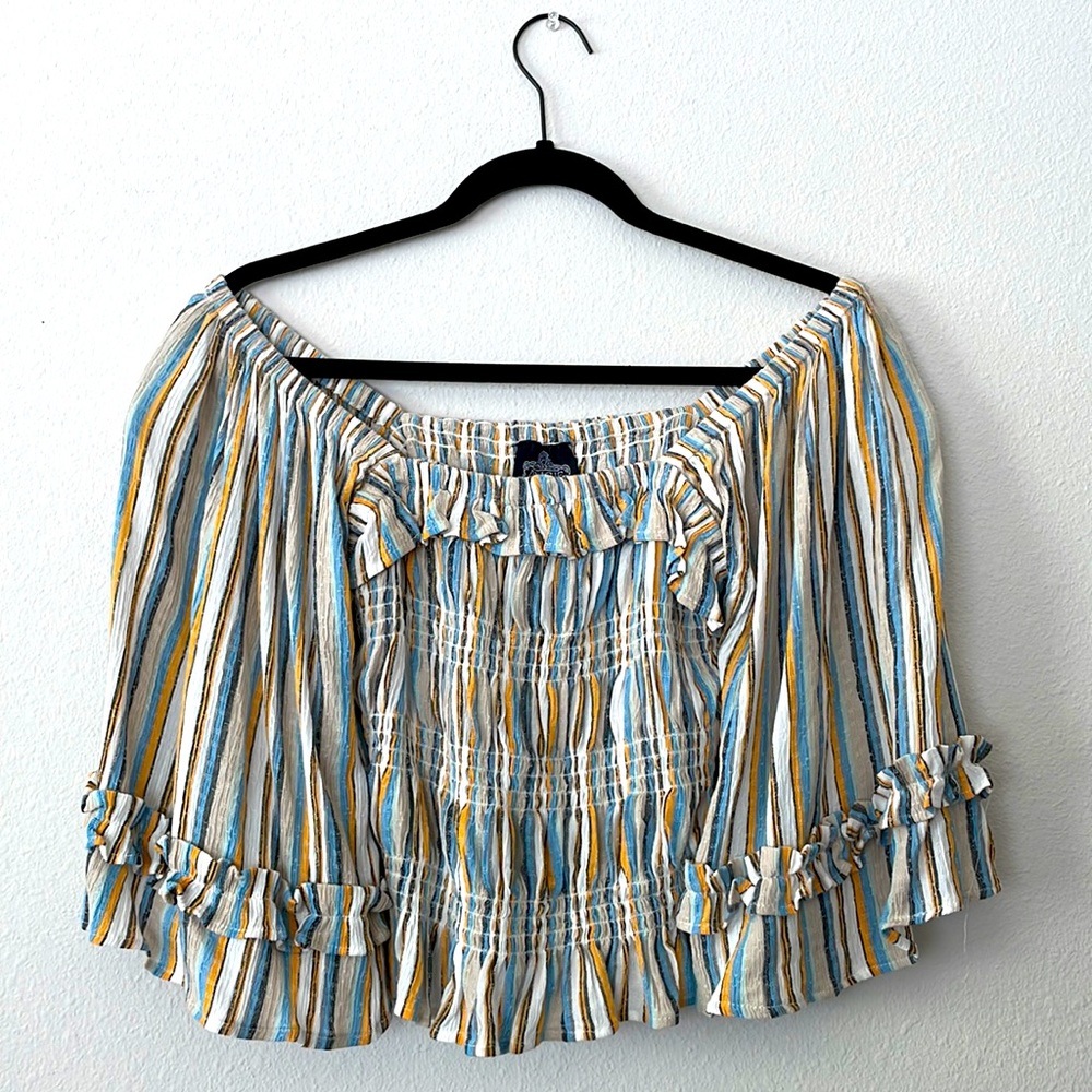 Flowy off-the-shoulder blouse